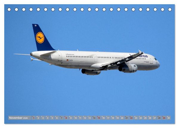 Produktbild: Flugzeuge - Eindrucksvolle Riesen am Himmel (Tischkalender 2026 DIN A5 quer), CALVENDO Monatskalender