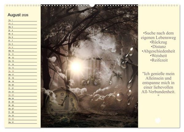 Produktbild: Tarot. Spirituell durch das Jahr (Wandkalender 2026 DIN A2 quer), CALVENDO Monatskalender