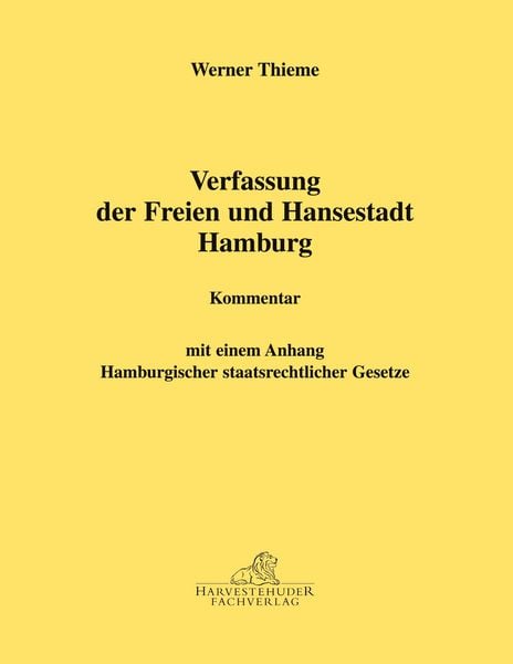 Die Verfassung der Freien- u. Hansestadt Hamburg, Taschenbuch von , BoD - Books on Demand, 9783933375001