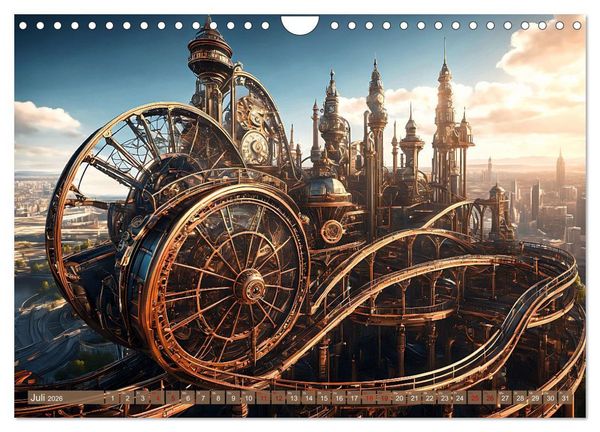 Produktbild: Steampunk Maschinenwelt (Wandkalender 2026 DIN A4 quer), CALVENDO Monatskalender