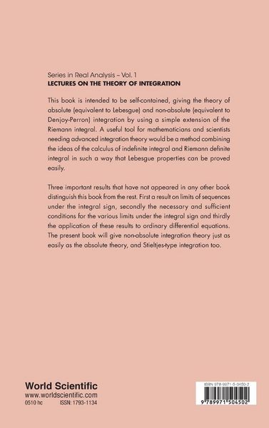 Produktbild: Theory Of Integration,Lect On The (v1)