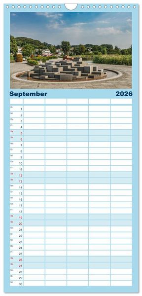 Produktbild: Familienplaner 2026 - Ostseebad Binz &ndash; Zeit f&uuml;r Erholung mit 5 Spalten (Wandkalender, 21 x 45 cm) CALVENDO