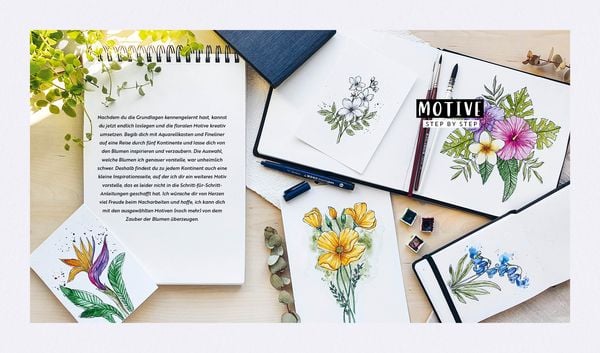 Produktbild: Watercolor &ndash; Florale Motive around the world: von heimisch bis exotisch