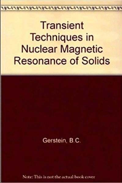 Produktbild: Transient Techniques in NMR of Solids