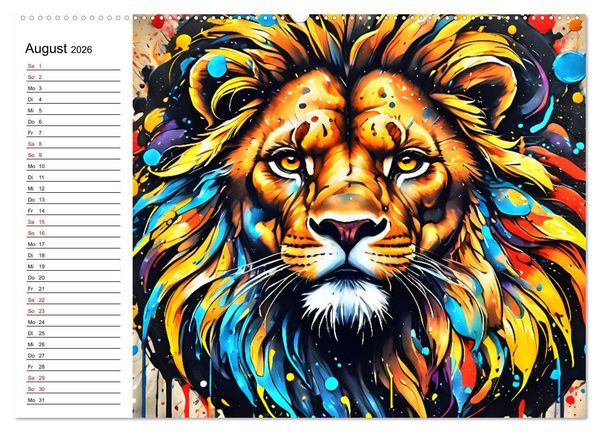 Produktbild: Street Art Sternzeichen (hochwertiger Premium Wandkalender 2026 DIN A2 quer), Kunstdruck in Hochglanz