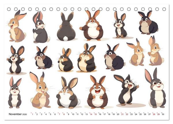 Produktbild: ComicZoo - eine lustige Tiertruppe (Tischkalender 2026 DIN A5 quer), CALVENDO Monatskalender