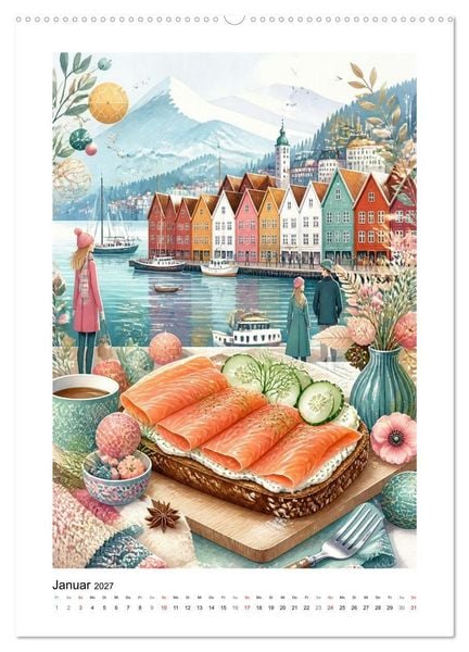 Produktbild: GEMALTE GAUMENFREUDEN - Sandwiches (Wandkalender 2027 DIN A2 hoch), CALVENDO Monatskalender