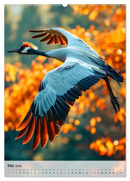 Produktbild: V&ouml;gel - K&uuml;nstler im Flug (hochwertiger Premium Wandkalender 2026 DIN A2 hoch), Kunstdruck in Hochglanz