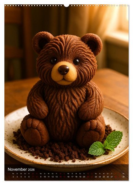 Produktbild: Tierische Desserts (hochwertiger Premium Wandkalender 2026 DIN A2 hoch), Kunstdruck in Hochglanz