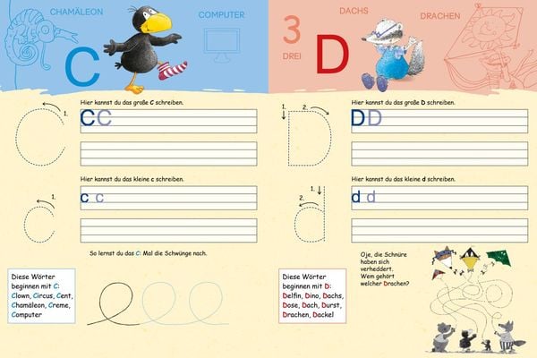 Der kleine Rabe Socke: Buchstaben schreiben mit dem kleinen Raben Socke