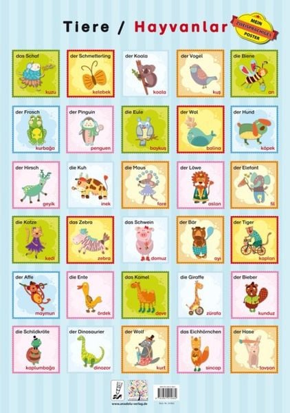 Produktbild: Tiere / Hayvanlar, Poster