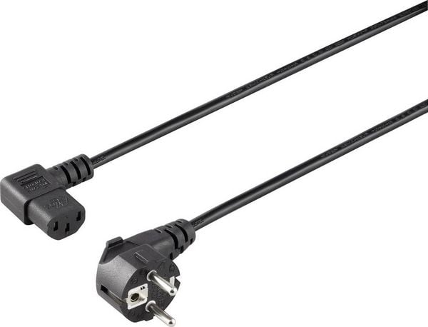 Produktbild: Sygonix SY-5042710 Kaltger&auml;te Anschlusskabel Schwarz 2.00m