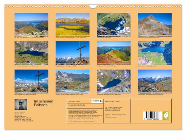 Produktbild: Im sch&ouml;nen Felbertal (Wandkalender 2026 DIN A3 quer), CALVENDO Monatskalender