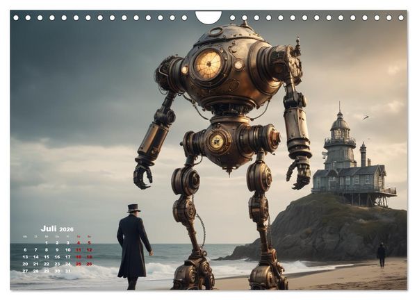 Produktbild: Steampunk - Die Welt der Leuchtt&uuml;rme (Wandkalender 2026 DIN A4 quer), CALVENDO Monatskalender