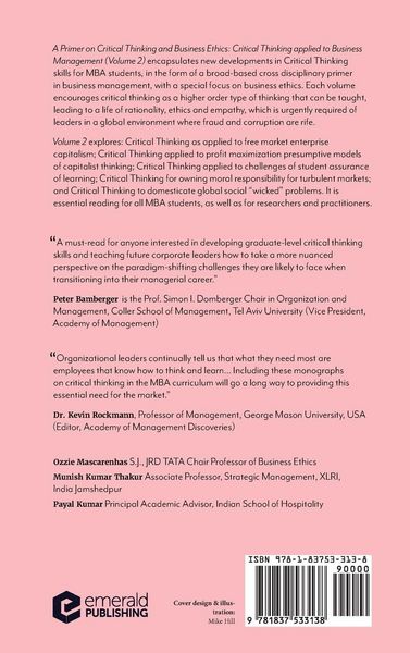 Produktbild: A Primer on Critical Thinking and Business Ethics