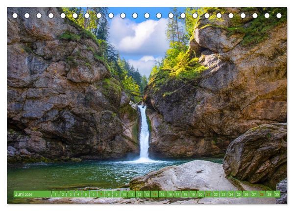 Produktbild: Rauschende Wildb&auml;che im Allg&auml;u (Tischkalender 2026 DIN A5 quer), CALVENDO Monatskalender