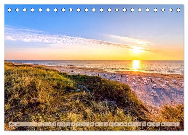 Produktbild: STRANDLUST Nordseeinsel Sylt (Tischkalender 2027 DIN A5 quer), CALVENDO Monatskalender