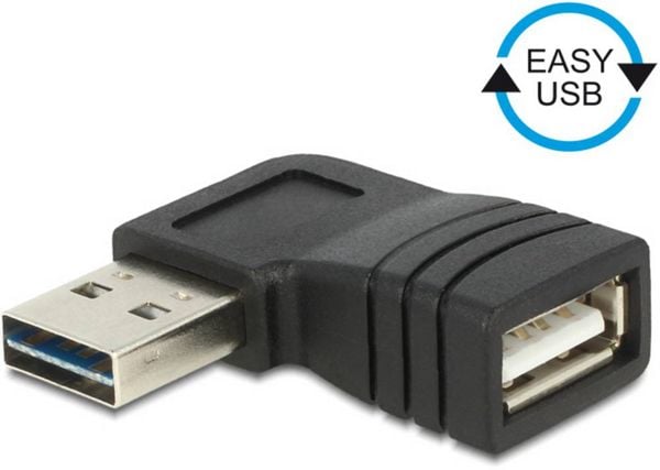 Produktbild: Delock USB 2.0 Adapter [1x USB 2.0 Stecker A - 1x USB 2.0 Buchse A] 65522