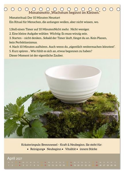 Produktbild: ALLTAGSMAGIE Ein Jahr voller kleiner Rituale (Tischkalender 2027 DIN A5 hoch), CALVENDO Monatskalender