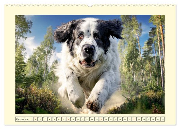 Produktbild: Landseer in der Natur. Majest&auml;tische und sanfte Hundeseelen (Wandkalender 2026 DIN A2 quer), CALVENDO Monatskalender