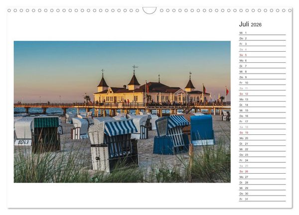 Produktbild: Zeit f&uuml;r Erholung - Insel Usedom / Geburtstagskalender (Wandkalender 2026 DIN A3 quer), CALVENDO Monatskalender