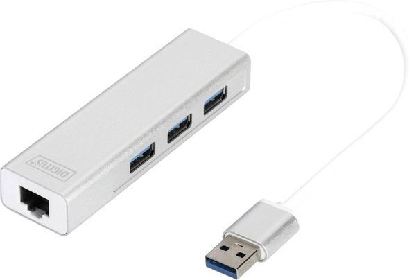 Digitus DA-70250-1 3+1 Port USB 3.2 Gen 1-Hub (USB 3.0) Silber