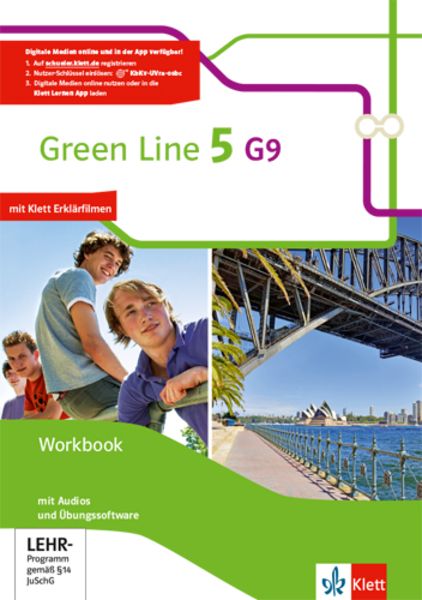 Green Line 5 G9. Workbook mit eingedrucktem Schlüssel zum Download von Online-Material Klasse 9, Set von , Klett Schulbuchverlag, 9783128542584