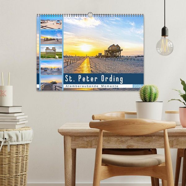 Produktbild: St. Peter Ording - Atemberaubende Momente (Wandkalender 2026 DIN A3 quer), CALVENDO Monatskalender
