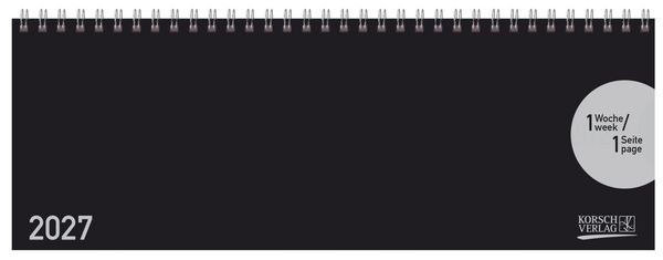 Produktbild: Tischquerkalender Classic Colourlux schwarz 2027