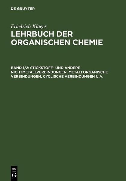 Produktbild: Stickstoff- und andere Nichtmetallverbindungen, metallorganische Verbindungen, cyclische Verbindungen u.a.