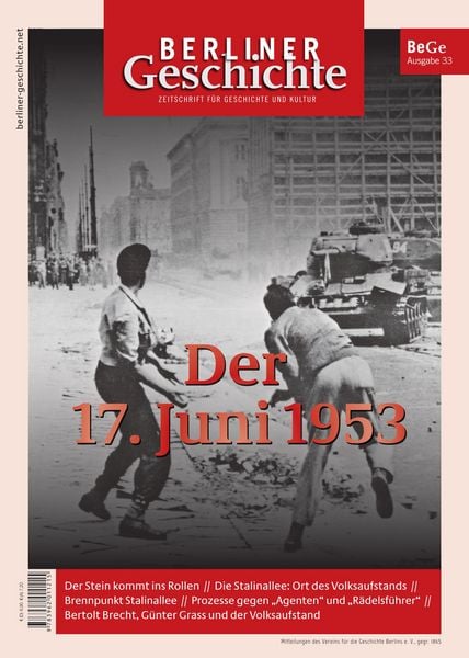 Produktbild: Berliner Geschichte - Zeitschrift f&uuml;r Geschichte und Kultur