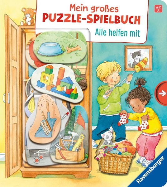 Mein großes Puzzle-Spielbuch - Alle helfen mit, Gebundene Ausgabe von Mila Rulff, Ravensburger Verlag GmbH, 978-3-473-42127-5