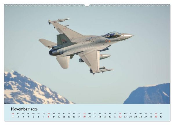 Produktbild: Luft&uuml;berlegenheit - Kampfjets in Aktion (Wandkalender 2026 DIN A2 quer), CALVENDO Monatskalender