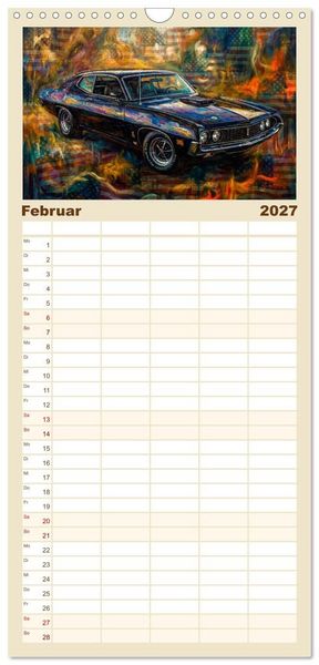 Produktbild: Familienplaner 2027 - Steroide auf vier R&auml;dern mit 5 Spalten (Wandkalender, 21 x 45 cm) CALVENDO