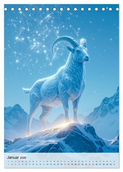 Produktbild: Der Mythos der Sternenzeichen - Sternenwesen des Zodiaks (Tischkalender 2026 DIN A5 hoch), CALVENDO Monatskalender