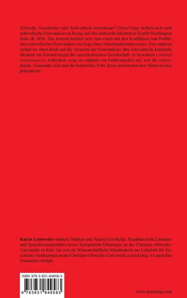 Produktbild: Schwedische Einwanderer zwischen Akkulturationsprozess und "cultural maintenance" in Seattle/Washington State, 1885&minus;1940