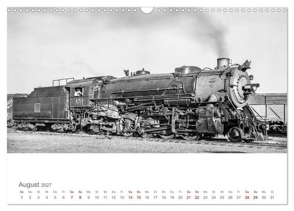 Produktbild: US-Dampflokomotiven (Wandkalender 2027 DIN A3 quer), CALVENDO Monatskalender