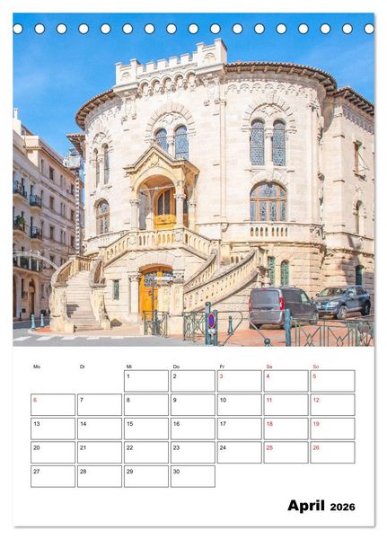 Produktbild: Monaco - F&uuml;rstentum an der C&ocirc;te d'Azur (Tischkalender 2026 DIN A5 hoch), CALVENDO Monatskalender
