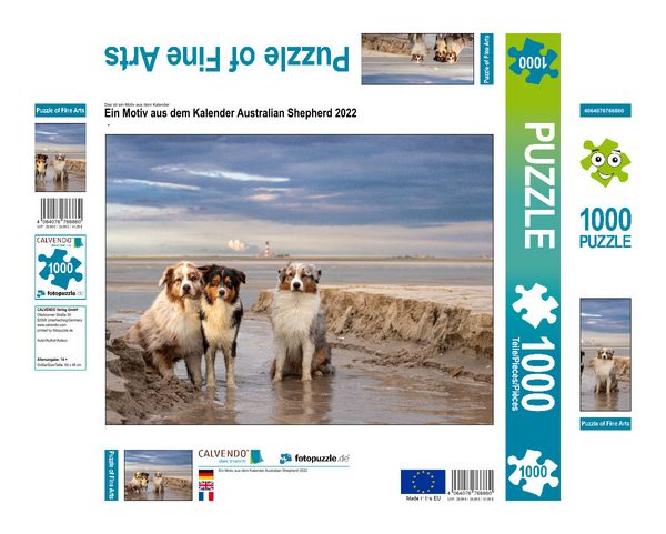Produktbild: CALVENDO Puzzle Australian Shepherd 2022 1000 Teile Lege-Gr&ouml;&szlig;e 640 x 480 cm Foto-Puzzle Bild von Annett Mirsberger