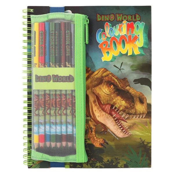 Produktbild: Dino World Malbuch mit Buntstiften