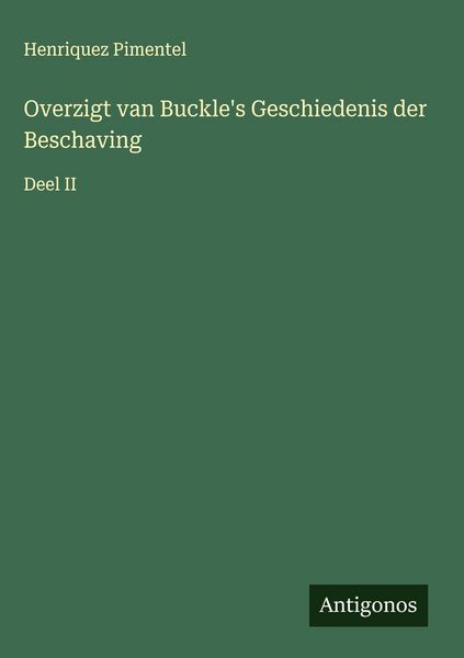 Produktbild: Overzigt van Buckle's Geschiedenis der Beschaving
