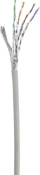 Produktbild: Renkforce RF-4724260 RJ45 Patchkabel CAT 6 S/FTP 15.00 m Grau mit Rastnasenschutz, vergoldete Steckkontakte, Flammwidrig 1 St.