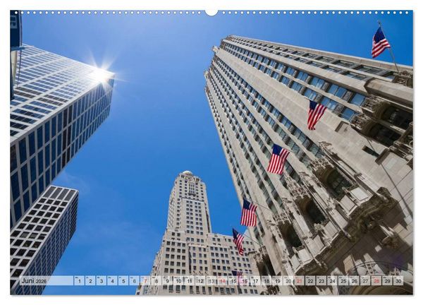 Produktbild: CHICAGO Stadtzentrum (hochwertiger Premium Wandkalender 2026 DIN A2 quer), Kunstdruck in Hochglanz