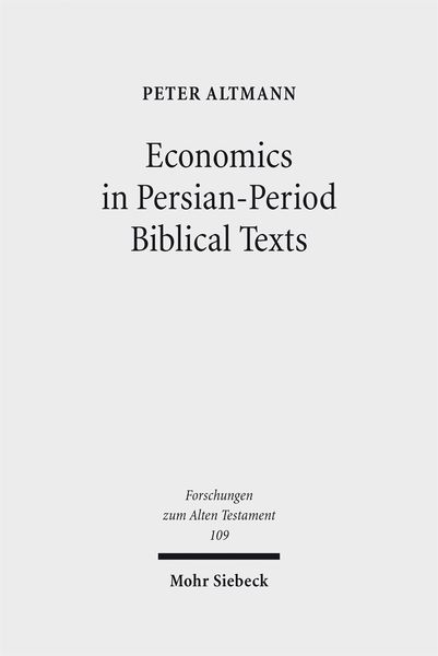 Produktbild: Economics in Persian-Period Biblical Texts