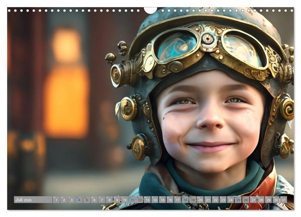 Produktbild: Starke Jungen - Steampunk Welten (Wandkalender 2026 DIN A3 quer), CALVENDO Monatskalender