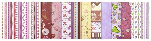 Produktbild: URSUS Spezialpapiere Design Paper Pack Glitter Love, 30 Blatt
