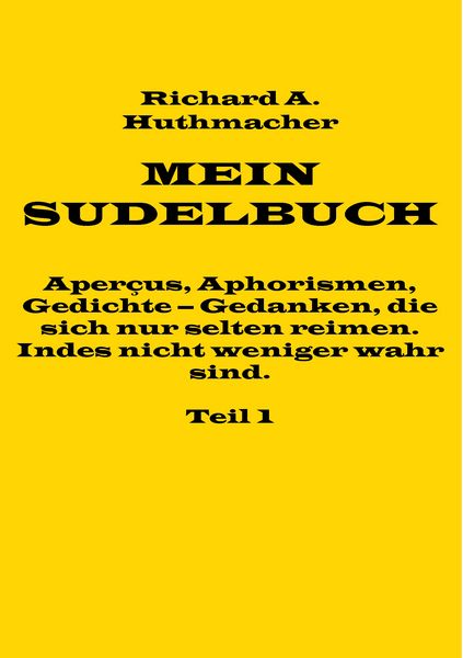 Produktbild: Mein Sudelbuch, Teil 1