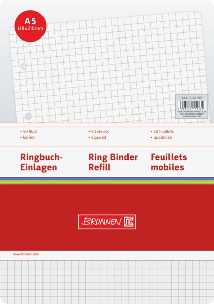 Produktbild: Brunnen Ringbucheinlage A5 kar 50Bl