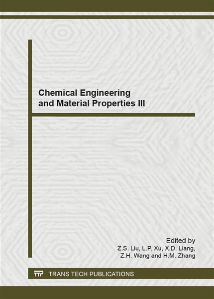Produktbild: Chemical Engineering and Material Properties III