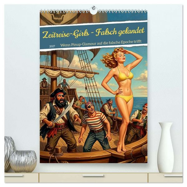 Produktbild: Zeitreise-Girls - Falsch gelandet (hochwertiger Premium Wandkalender 2027 DIN A2 hoch), Kunstdruck in Hochglanz